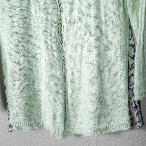 Lucky Brand Mixed Knit Sweater Mint Green Size L Y2K Colorful - Picture 5 of 11